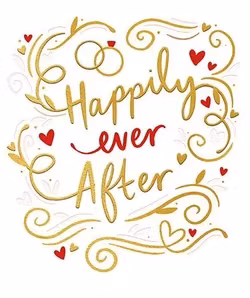 Dubbelt kort med kuvert - Happily ever After (Fraktfritt)