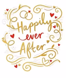 Dubbelt kort med kuvert - Happily ever After (Fraktfritt)
