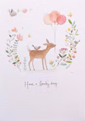 Kort med kuvert - Rådjuret och ballongerna (Fraktfritt)