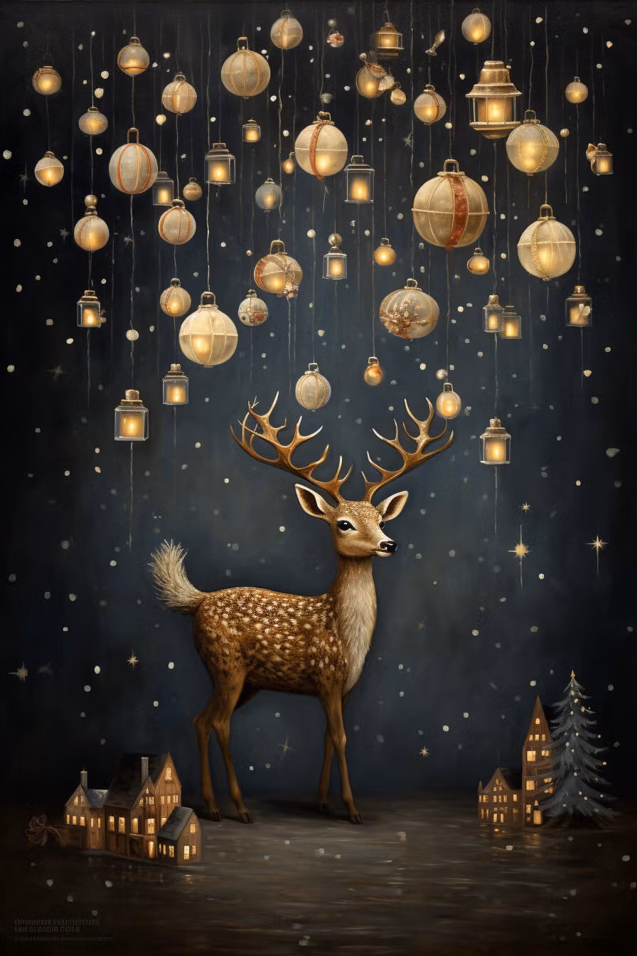 Enkelt julkort utan kuvert - Ljusren (Fraktfritt)