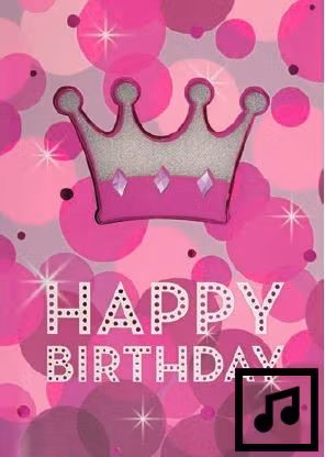 Dubbelt kort med kuvert - Rosa Krona (Fraktfritt)