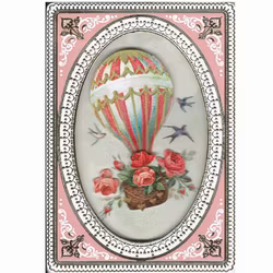 Vackert kort med kuvert - Rosenballongen (Fraktfritt)