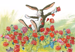 Enkelt Kort - Blomsterharen (Fraktfritt)