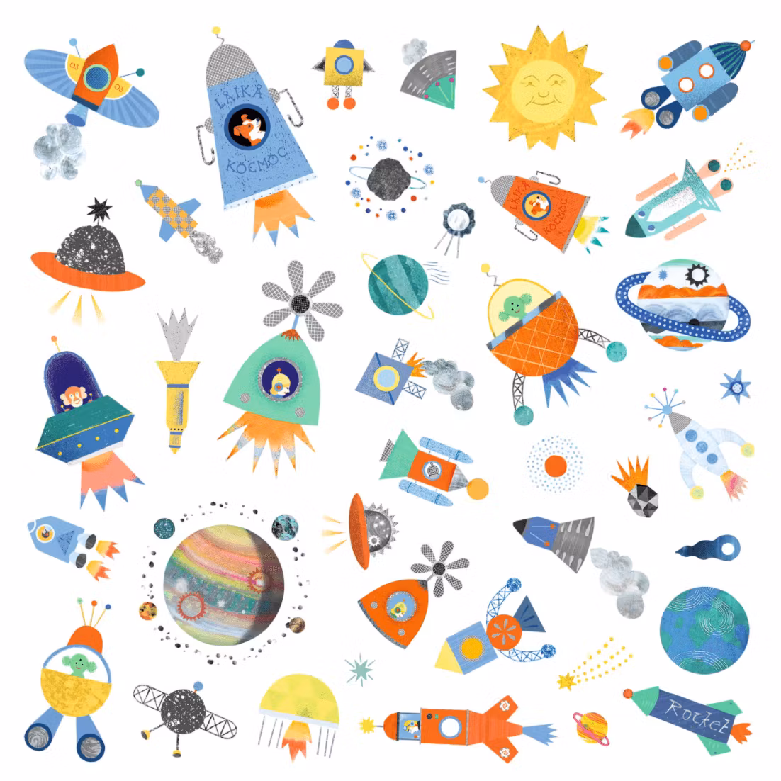 Klistermärken - Rymden