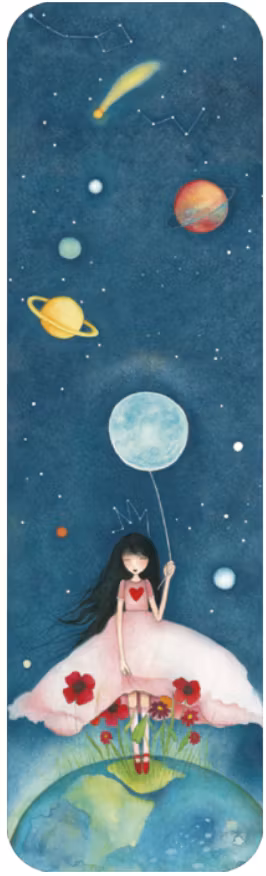 Bokmärke - Rymdflickan  (Fraktfritt)