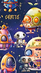 Dubbelt kort med kuvert - Rymdgrattis (Fraktfritt)