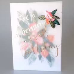 Dubbelt kort med kuvert - Tropiskt grattis(Fraktfritt)