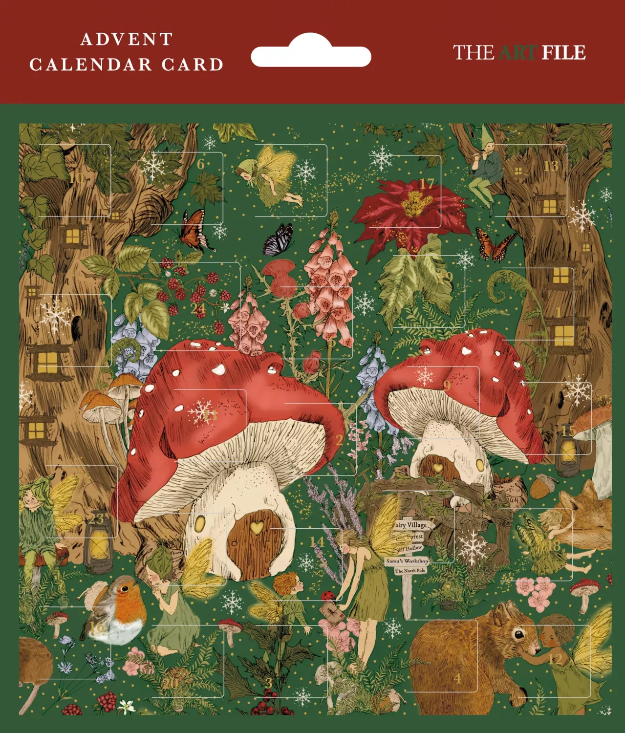 Adventskalender med kuvert - Sagoskogen (Fraktfritt)