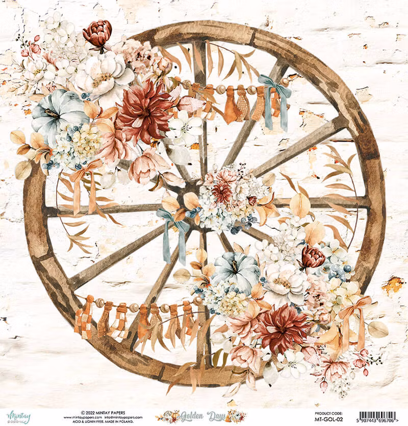 Vackra pysselpapper - Golden days (24 ark) 15 x 15 cm