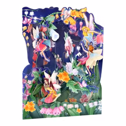 Utvikbart, magiskt fint gratulationskort - Blomsterfeer (Fraktfritt)