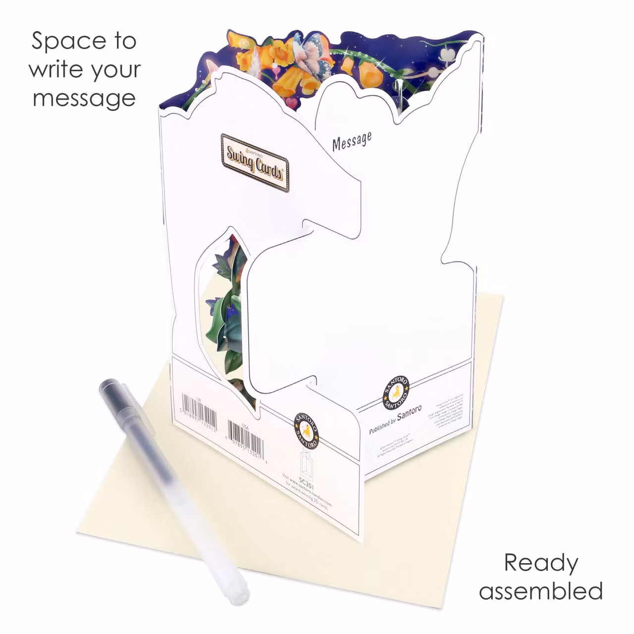 Utvikbart, magiskt fint gratulationskort - Blomsterfeer (Fraktfritt)