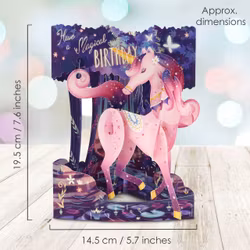 Magiskt gratulationskort - Grattis från enhörningen (Fraktfritt)