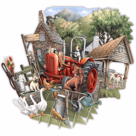 Magiska gratulationskort - Bondgårdsdjur (Fraktfritt)