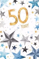 Dubbelt kort med kuvert - 50 år - Today (Fraktfritt)