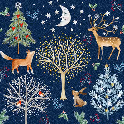 Vinternatt i skogen - Servetter