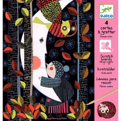 Kladdfritt pyssel - Skrapa fram motiv från natten