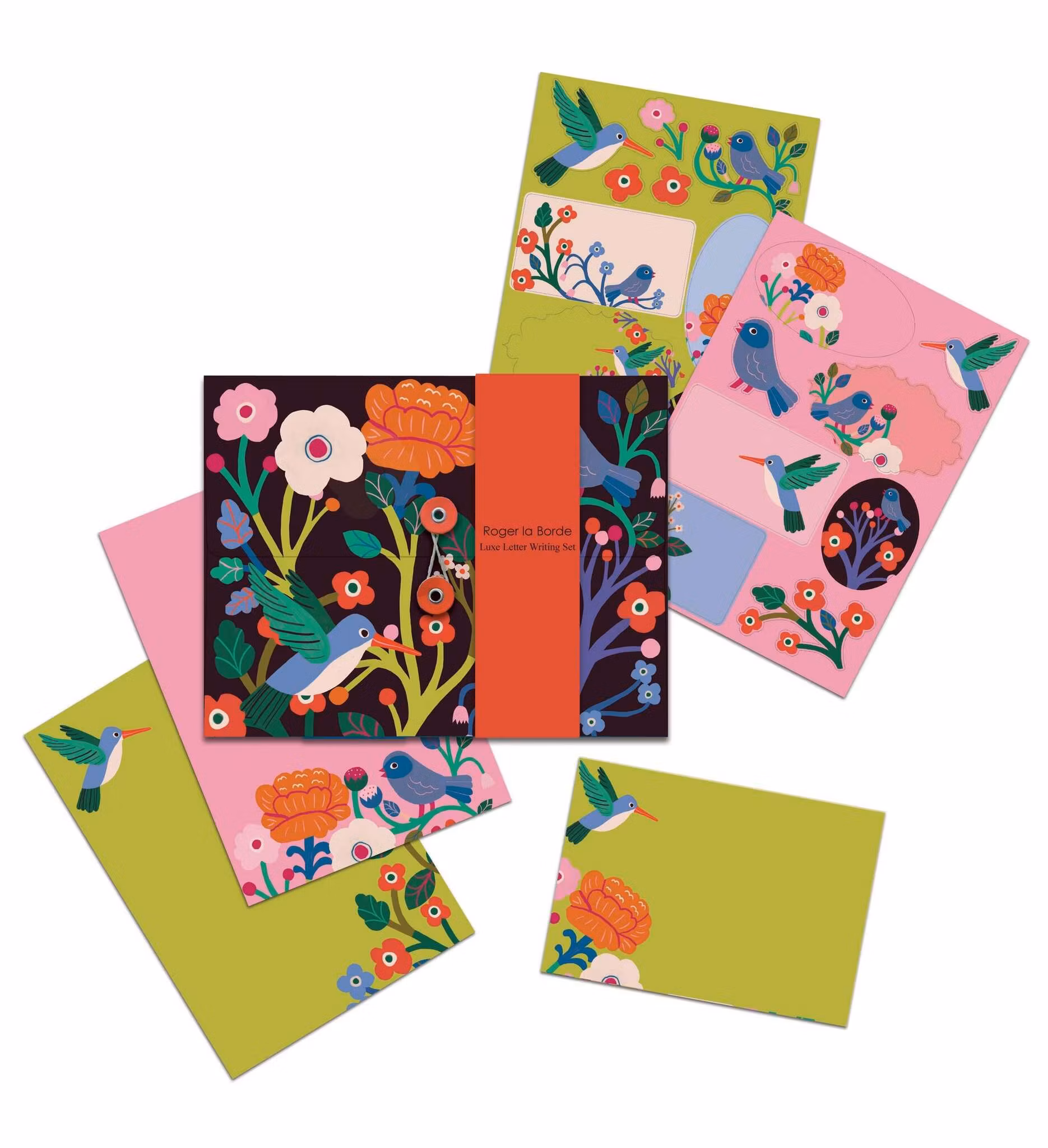 Skrivset med Brevpapper - Fågelsång