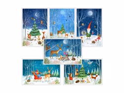 Små Adventskalendrar som julkort- Sagovärlden - Många olika att välja bland (Fraktfritt)