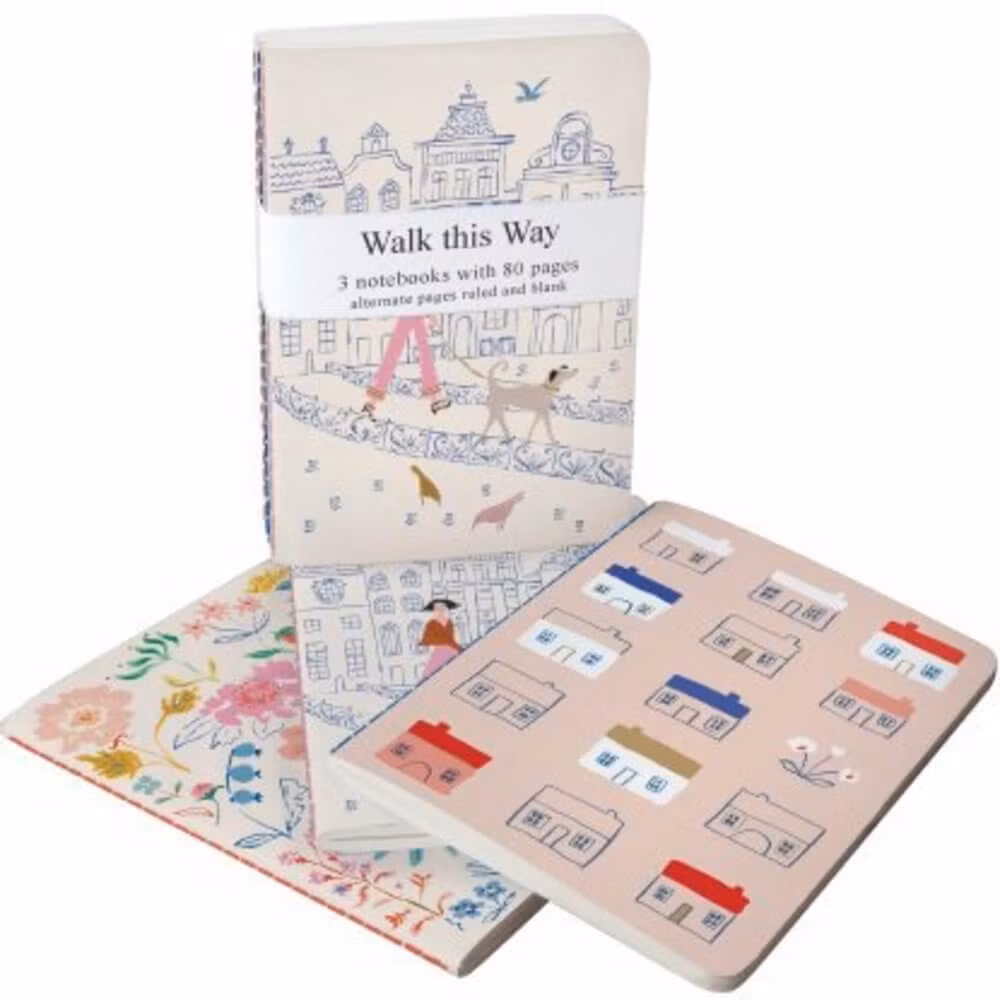 Små anteckningsböcker (3 stycken) - Promenad