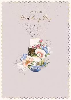 Dubbelt kort med kuvert - Stilrent bröllop (Fraktfritt)
