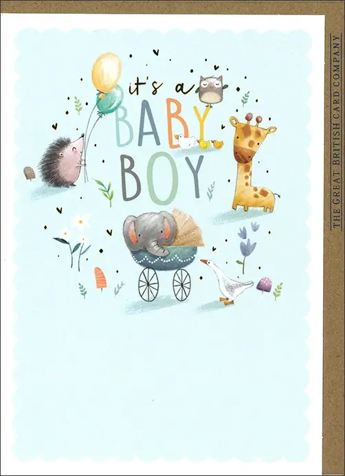 Dubbelt kort med kuvert - Lille pojken (Fraktfritt)