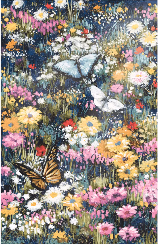 Dubbelt kort med kuvert - Blomsteräng (Fraktfritt)