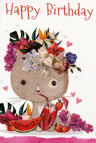 Större kort med kuvert - Sommarkatten (Fraktfritt)