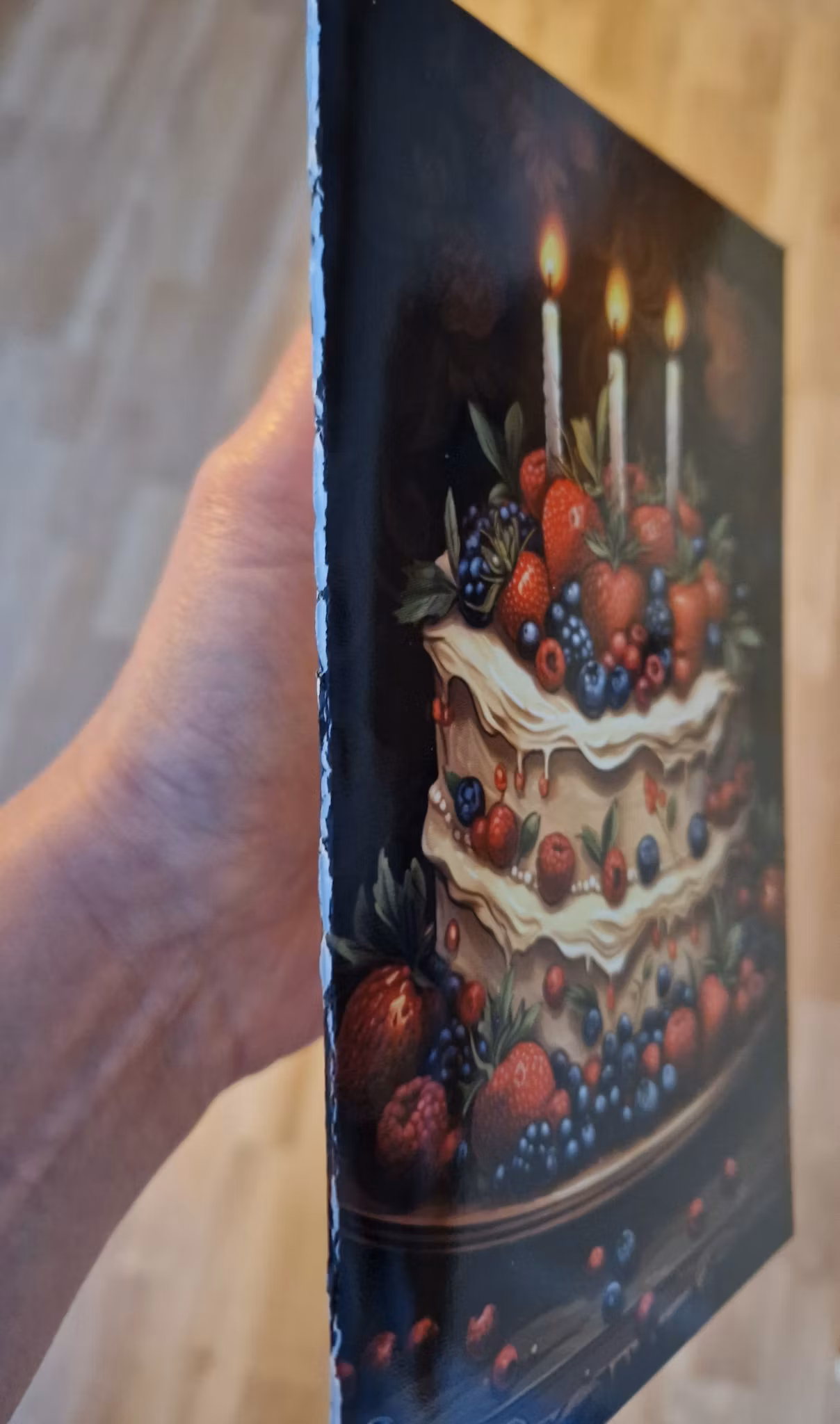 Dubbelt kort med kuvert - Tårtljus i mörkret (II:a sortering)