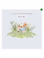 Dubbelt kort med kuvert - Babyblått (Fraktfritt)