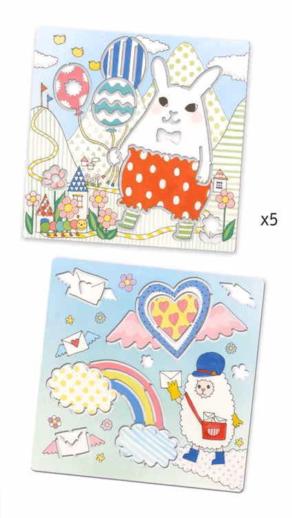 Stencil/Schablon - Enhörningar i drömmarnas värld