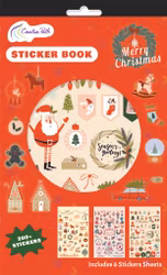 200 klistermärken - Röd Jul