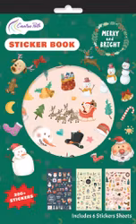 200 klistermärken - Grön Jul