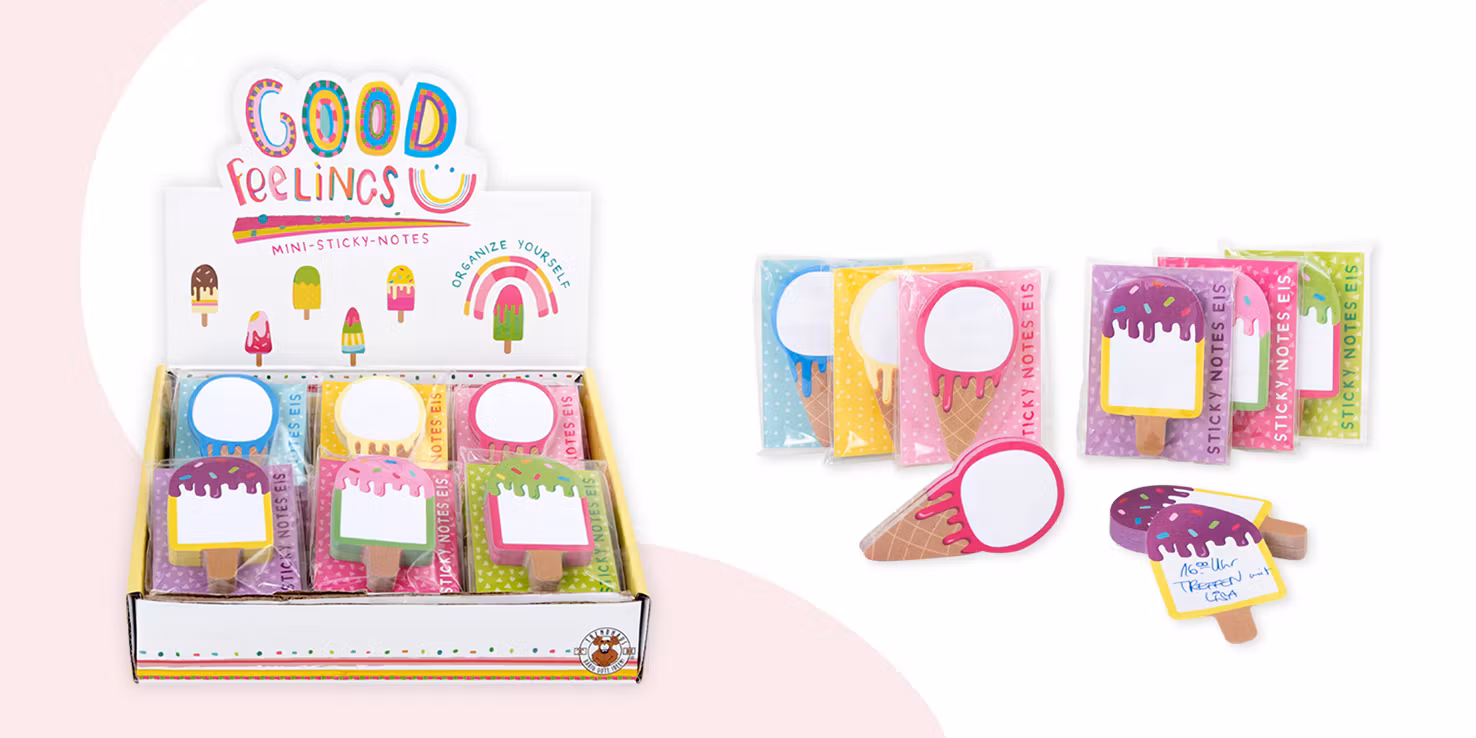 Sticky notes - Glassar (6 olika varianter)