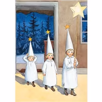 Enkelt julkort - Stjärngossar (Fraktfritt)