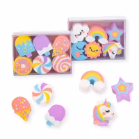 Förpackning med sudd - Glassar och Regnbågar - Välj vilka du vill ha