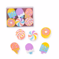 Förpackning med sudd - Glassar och Regnbågar - Välj vilka du vill ha