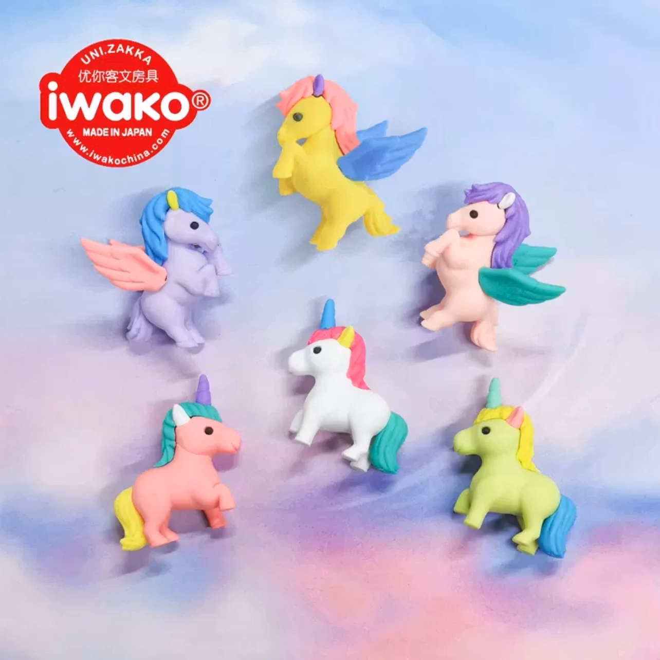 Söta sudd med enhörningar - Kan monteras isär (Fraktfritt)