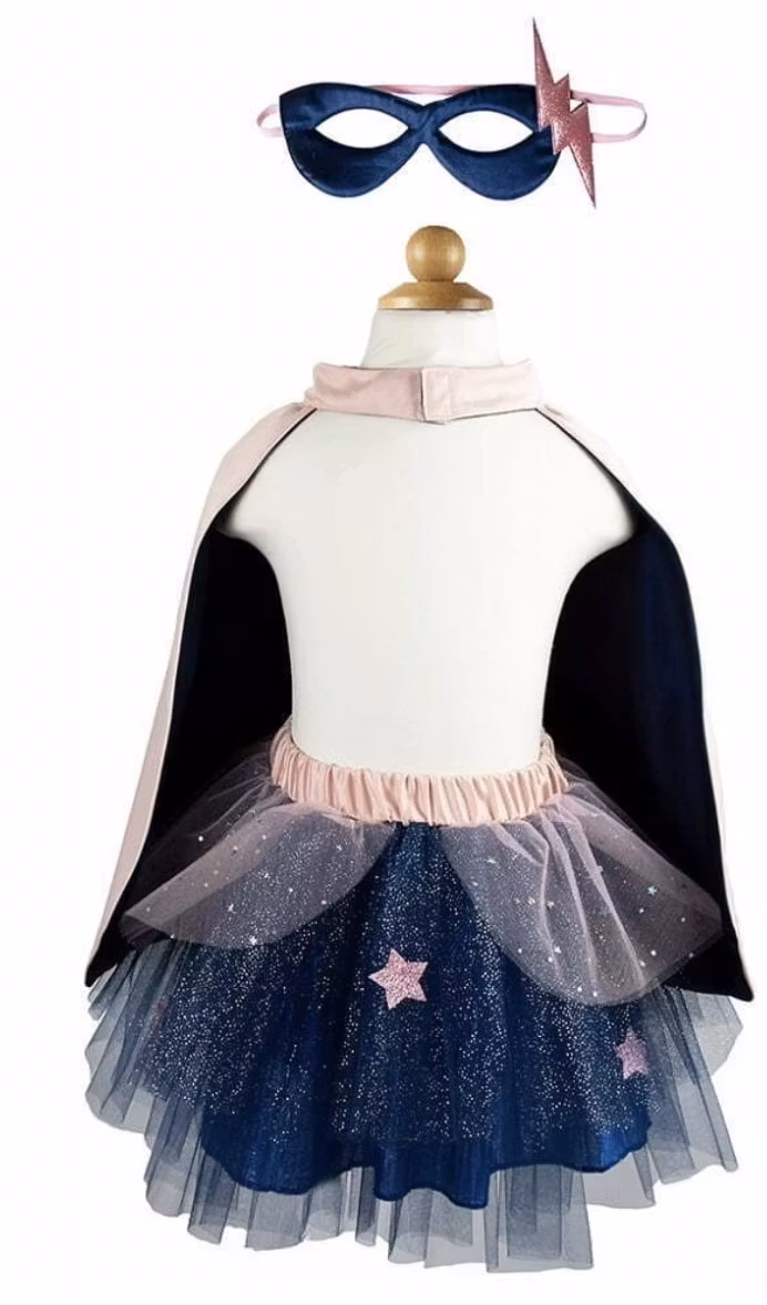 Superhjältekjol och cape med mask (6-8 år)