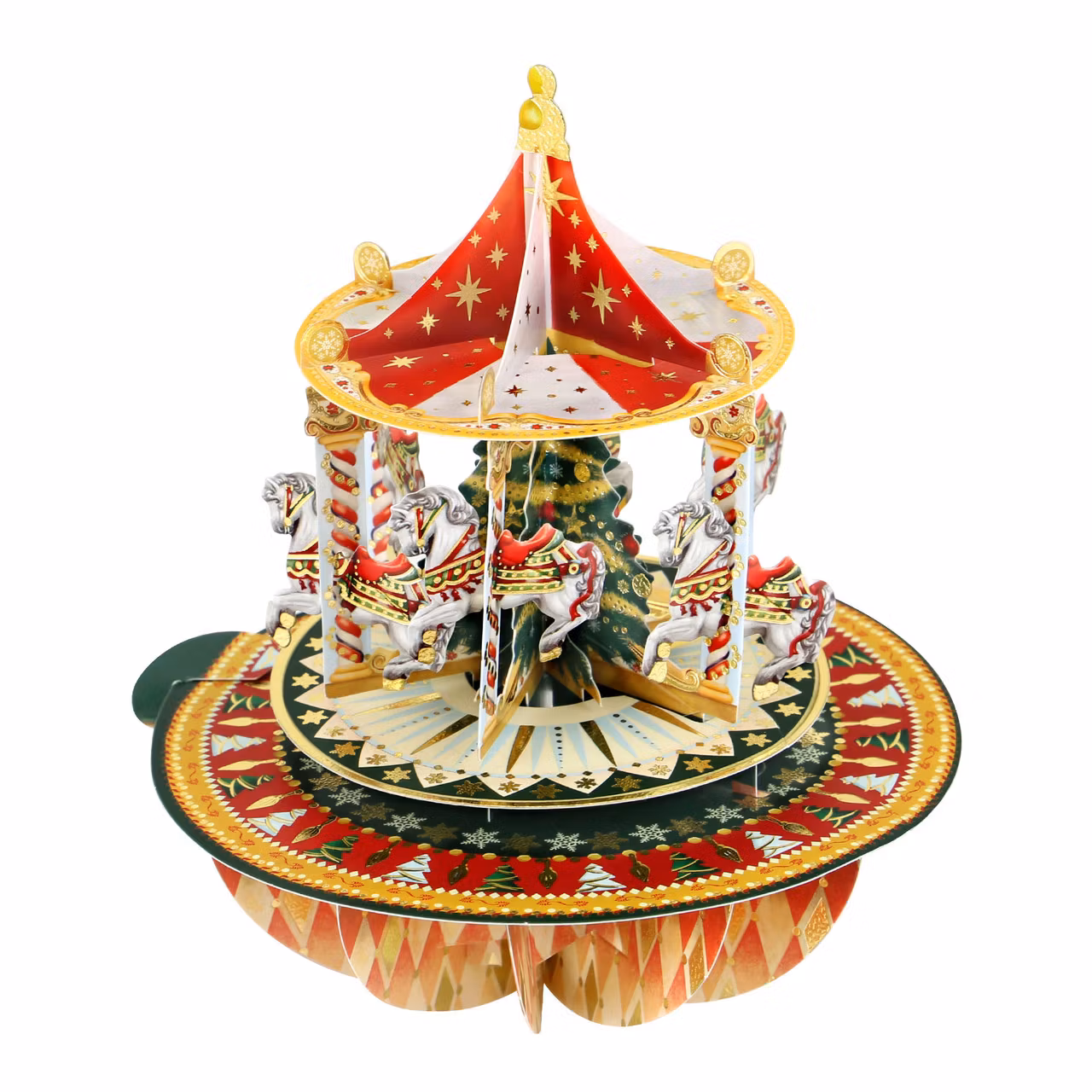 Utvikbart, magiskt julkort - Julkarusell (Fraktfritt)