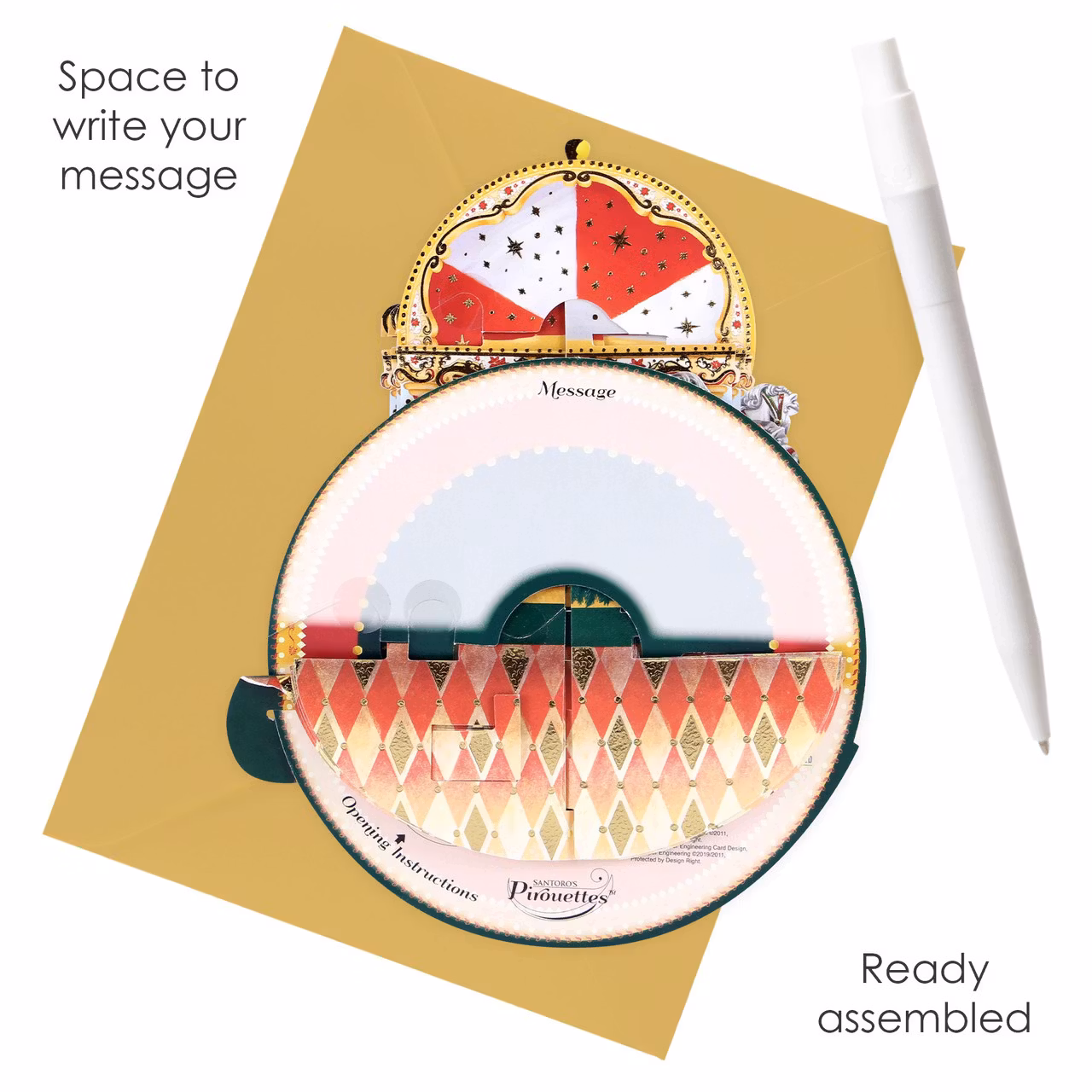 Utvikbart, magiskt julkort - Julkarusell (Fraktfritt)