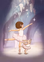 Enkelt kort utan kuvert - Magisk balett