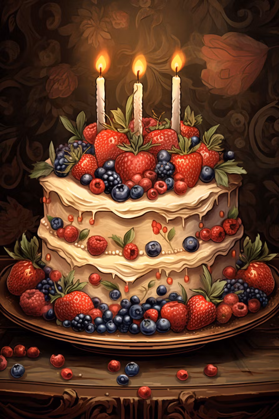 Dubbelt kort med kuvert - Tårtljus i mörkret (Fraktfritt)