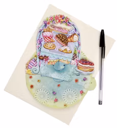 Magiskt gratulationskort  - Snurrande Tårtfat (Fraktfritt)