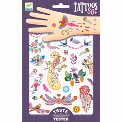 Tatueringar - Färggranna fåglar (Metalic)