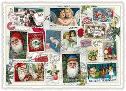 Lyxigt, enkelt julkort - Julcollage (Fraktfritt)