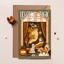 Enkelt kort med kuvert -  Teatermagi (Fraktfritt)