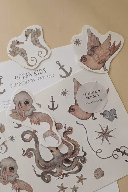 Tatueringar - Ocean Kids - Från Mrs Mighetto (Fraktfritt)
