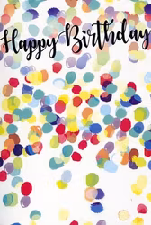 Dubbelt kort med kuvert - Grattiskonfetti (Fraktfritt)