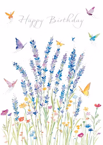 Dubbelt kort med kuvert - Lavendel (Fraktfritt)