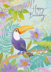 Dubbelt kort med kuvert - Grattis från tukanen (Fraktfritt)